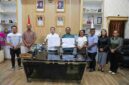 Wali Kota Pematangsiantar Wesly Silalahi, S.H., M.Kn., menerima Rektor Universitas Huria Kristen Batak Protestan Nommensen (UHKBPN) Pematangsiantar Dr. Muktar B. Panjaitan, M.Pd., bersama jajaran di ruang kerja Wali Kota, lantai II Balai Kota Pematangsiantar, Jalan Merdeka, Jumat (21/8/2026)