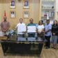 Wali Kota Pematangsiantar Wesly Silalahi, S.H., M.Kn., menerima Rektor Universitas Huria Kristen Batak Protestan Nommensen (UHKBPN) Pematangsiantar Dr. Muktar B. Panjaitan, M.Pd., bersama jajaran di ruang kerja Wali Kota, lantai II Balai Kota Pematangsiantar, Jalan Merdeka, Jumat (21/8/2026)