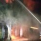 Lima ruko di Jalan Bandung, Pematangsiantar, terbakar pada Sabtu malam.