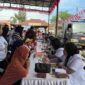 Polwan Polda Sumut menggelar bakti kesehatan di Belawan.