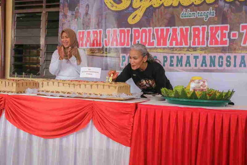 Wakil Wali Kota Pematangsiantar Herlina menghadiri peringatan Hari Jadi Polisi Wanita (Polwan) Republik Indonesia ke-78 yang digelar di lingkungan Polres Pematangsiantar, Jalan Sudirman, Jumat (28/8/2026).