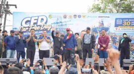 Gelaran Car Free Day (CFD) di Jalan Sumatera, Kecamatan Medan Belawan, Minggu (30/8/2026).