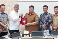 Pemkab Aceh Utara melakukan kunjungan ke Kantor Bupati Simalungun di Pamatang Raya, Senin (25/5/2026).