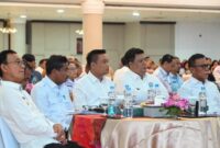 Rapat Koordinasi Monitoring dan Asistensi Penggunaan Dana Tambahan TKD bagi pemerintah kabupaten/kota se-Sumatera Utara di Aula Raja Inal Siregar, Kantor Gubernur Sumatera Utara, Selasa (14/7/2026).
