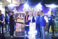Pemerintah Provinsi Sumatera Utara (Sumut) melalui Badan Pendapatan Daerah (Bapenda) Sumut pada wilayah UPT Samsat Medan Utara melaunching program layanan bayar pajak kendaraan malam hari setiap akhir pekan di Jalan Nibung Raya, Kecamatan Medan Petisah, Kota Medan, Sabtu (5/9/2026). 