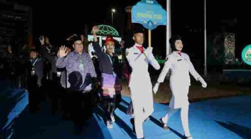 Wakil Gubernur Sumatera Utara (Sumut), Surya menghadiri acara pembukaan Musabaqah Tilawatil Qur'an (MTQ) Tingkat Nasional ke XXXI di Kota Semarang, Provinsi Jawa Tengah, Sabtu (12/9/2026) malam.