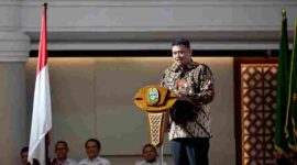 Gubernur Sumatera Utara (Sumut) Bobby Nasution menghadiri dan memberi sambutan pada Pelantikan Ikatan Keluarga Minangkabau (IKM) Sumut dan Seminar Adat Budaya Minangkabau di Aula Raja Inal Siregar Kantor Gubernur Sumut Jalan Diponegoro Kota Medan, Sabtu (26/9/2026).