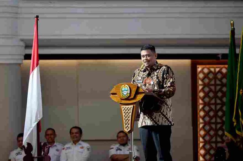 Gubernur Sumatera Utara (Sumut) Bobby Nasution menghadiri dan memberi sambutan pada Pelantikan Ikatan Keluarga Minangkabau (IKM) Sumut dan Seminar Adat Budaya Minangkabau di Aula Raja Inal Siregar Kantor Gubernur Sumut Jalan Diponegoro Kota Medan, Sabtu (26/9/2026).