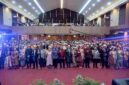 Timur Tumanggor saat menghadiri puncak Pesta Olob-Olob GKPS Resort Medan Barat di Hall Universitas Prima Indonesia, Jalan Ayahanda, Kota Medan, Minggu (13/9/2026)