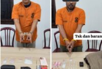 dua pria dengan barang bukti diduga sabu seberat 39,79 gram.