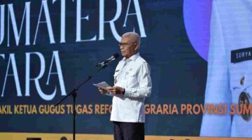 Wakil Gubernur Sumatera Utara (Sumut) Surya bersama Pj Sekretaris Daerah Provinsi Sumut Timur Tumanggor menghadiri dan membuka Rapat Koordinasi Awal Reforma Agraria Provinsi Sumut Tahun 2026 di Aula Raja Inal Siregar Lantai 2 Kantor Gubernur Sumut Jalan Diponegoro Kota Medan, Rabu (2/9/2026)