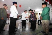 Wali Kota Pematangsiantar Wesly Silalahi, S.H., M.Kn., bersama jajaran Pemerintah Kota (Pemko) Pematangsiantar menerima dan menjamu utusan Majelis Ulama Indonesia (MUI) Pusat dan MUI Provinsi Sumatera Utara (Sumut) di Rumah Dinas Wali Kota, Jalan M.H. Sitorus, Kelurahan Teladan, Kecamatan Siantar Barat, Senin (31/8/2026) malam.
