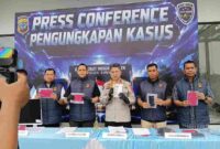 Konferensi pers di Mapolda Sumut pada Kamis, 3 September 2026.