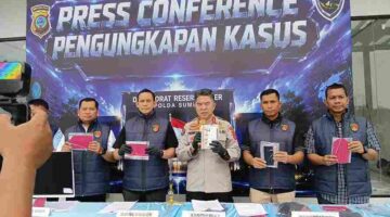 Konferensi pers di Mapolda Sumut pada Kamis, 3 September 2026.