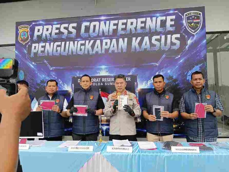 Konferensi pers di Mapolda Sumut pada Kamis, 3 September 2026.