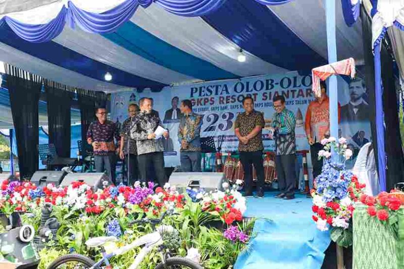 Suasana rangkaian  Pesta Olob-olob Gereja Kristen Protestan Simalungun (GKPS) Resort Siantar II Tahun 2026, di Balai Bolon GKPS Jalan Pdt J Wismar Saragih Pematangsiantar, Minggu (06/09/2026).
