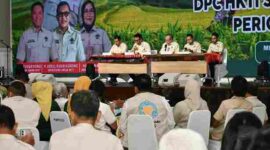 Pelantikan 32 Ketua DPC HKTI kabupaten/kota se-Sumatera Utara di Aula Raja Inal Siregar, Kantor Gubernur Sumatera Utara, Rabu (9/9/2026).