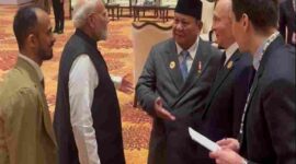 Prabowo berbincang dengan Modi, Putin, dan Xi jelang pembukaan KTT BRICS 2026 di New Delhi dalam suasana hangat dan bersahabat. pada Sabtu, 12 September 2026.