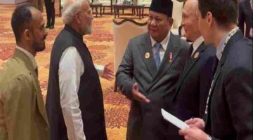 Prabowo berbincang dengan Modi, Putin, dan Xi jelang pembukaan KTT BRICS 2026 di New Delhi dalam suasana hangat dan bersahabat. pada Sabtu, 12 September 2026.