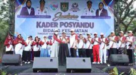 Bupati Asahan Taufik Zainal Abidin, S.Sos., M.Si., resmi membuka Jambore Kader Posyandu ke-XIII Tingkat Kabupaten Asahan Tahun 2026 di Alun-Alun Rambate Rata Raya Kisaran, Minggu (13/9/2026) sekitar pukul 09.00 WIB.