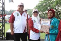 Bupati Asahan Taufik Zainal Abidin, S.Sos., M.Si., saat menghadiri Jambore Kader Posyandu Bidang Kesehatan Tingkat Kabupaten Asahan Tahun 2026.