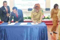 Pemkab Simalungun dan Pengadilan Agama memperkuat kerja sama pelayanan publik, akses keadilan, serta pencegahan perkawinan anak di Balai Harungguan Tuan Rondahaim Saragih, Kantor Bupati Simalungun, Senin (14/9/2026).