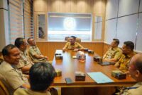 Wakil Wali Kota Medan H. Zakiyuddin Harahap saat menerima kunjungan jajaran BPN Kota Medan di Balai Kota Medan, Senin (14/9/2026).