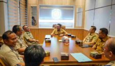 Wakil Wali Kota Medan H. Zakiyuddin Harahap saat menerima kunjungan jajaran BPN Kota Medan di Balai Kota Medan, Senin (14/9/2026).