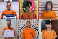 Beberapa pelaku yang diamankan Polda Sumatera utara dari total 59 tersangka.