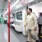Presiden Prabowo Subianto menjajal LRT Jakarta dari Kelapa Gading ke Manggarai dalam waktu sekitar 28 menit dan melihat layanan transportasi publik.