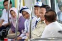 Presiden Prabowo naik LRT Jakarta