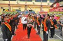 AKBP Sah Udur Sitinjak dalam Prosesi Pisah Jabatan di Polres Pematangsiantar. 