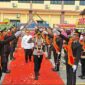 AKBP Sah Udur Sitinjak dalam Prosesi Pisah Jabatan di Polres Pematangsiantar. 