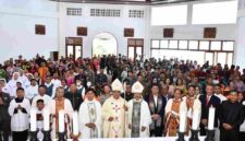 Pemerintah Kabupaten Samosir bersama jajaran Gereja Katolik meresmikan Gereja dan Aula Katolik Santo Paulus Saitnihuta di Kecamatan Pangururan, Kabupaten Samosir, Minggu (20/9/2026).