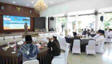 Bupati Asahan Taufik Zainal Abidin saat menerima silaturahmi pimpinan Baznas se-Sumatera Utara di Pendopo Rumah Dinas Bupati Asahan, Senin (21/9/2026) sekitar pukul 13.00 WIB.