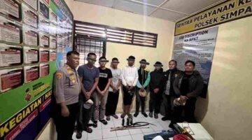 Enam remaja diamankan Polsek Simpang Empat di Karo setelah diduga hendak tawuran.