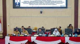 Rapat Paripurna DPRD Kota Medan dengan agenda Tanggapan Kepala Daerah terhadap Pemandangan Umum Fraksi-fraksi DPRD atas Penjelasan Kepala Daerah mengenai Ranperda Perubahan atas Peraturan Daerah (Perda) Nomor 1 Tahun 2024 tentang Pajak Daerah dan Retribusi Daerah, Selasa (22/9/2026).