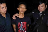 Tim Macan Polres Pelabuhan Belawan mengamankan seorang remaja di Martubung.
