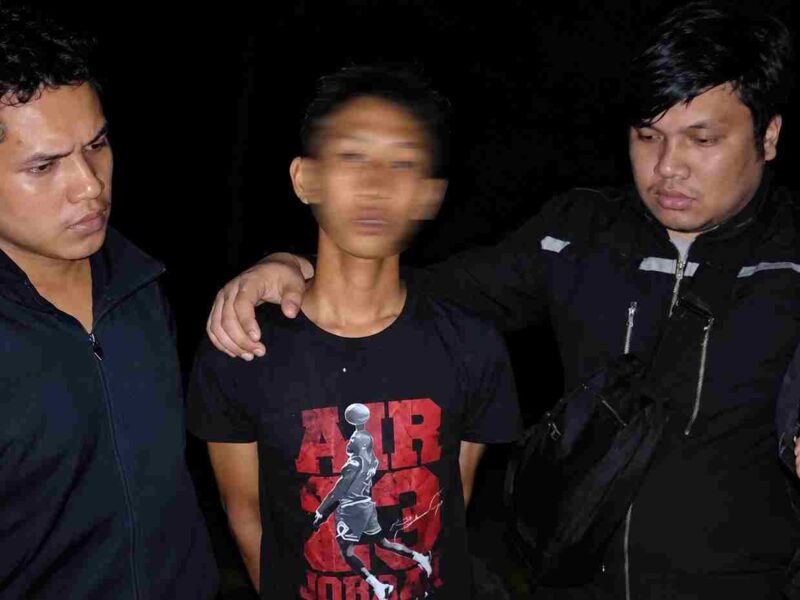 Tim Macan Polres Pelabuhan Belawan mengamankan seorang remaja di Martubung.