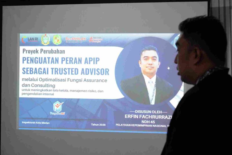 Seminar Hasil Rancangan Proyek Perubahan Pelatihan Kepemimpinan Nasional (PKN) Tingkat II Angkatan XII Tahun 2026 di Kantor BPSDM Provinsi Sumatera Utara, Rabu (23/9/2026).