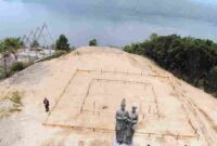 Lokasi Pembangunan Monumen Toga Gultom di Desa Huta Hotang, Kecamatan Onan Runggu, Kabupaten Samosir.