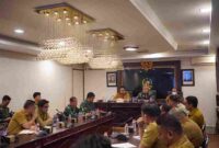 Rapat kegiatan Monitoring dan Evaluasi (Monev) di Balai Kota Medan, Senin (28/9/2026).