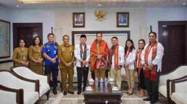 Rico Waas saat menerima audiensi Dewan Pimpinan Pusat (DPP) HBB di Balai Kota Medan, Senin (28/9/2026).