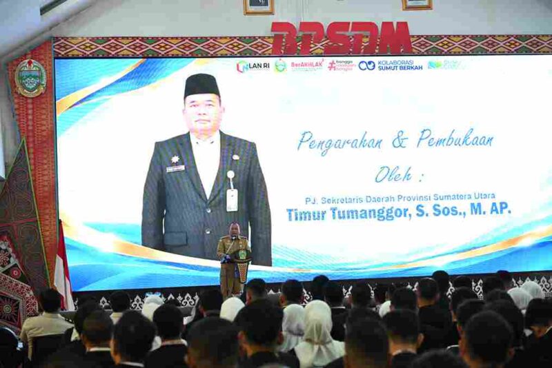 Pembukaan PKA dan PKP Tahun 2026 di Aula Beringin Lantai 5 Kantor Badan Pengembangan Sumber Daya Manusia (BPSDM) Provinsi Sumatera Utara, Jalan Ngalengko Nomor 1, Medan, Senin (28/9/2026).
