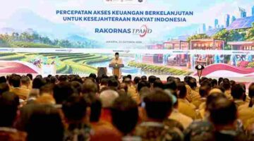 Wakil Gubernur (Wagub) Sumatera Utara (Sumut) Surya menghadiri Rapat Koordinasi Nasional Tim Percepatan Akses Keuangan Daerah (Rakornas TPAKD) di Grand Ballroom Convention JIEXPO, Kemayoran, Jakarta, Kamis (22/10/2026).