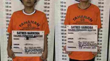 Polres Pematangsiantar Amankan Dua Pria, Sabu 1,80 Gram Disita