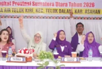 Posyandu Manggis Desa Air Teluk Kiri mewakili Asahan dalam evaluasi Lomba Posyandu 6 SPM Tingkat Sumut 2026.