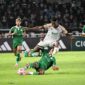 Para pesepakbola PSMS Medan saat berjibaku melawan Persikad Depok saat laga Liga 2 yang berlangsung di Stadion Utama Sumatera Utara, Deliserdang, Sabtu (3/10/2026). PSMS Medan berhasil mengalahkan Persikad Depok dengan skor 4-0.