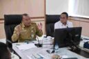 Penjabat (Pj) Sekretaris Daerah Provinsi Sumatera Utara (Sumut) Timur Tumanggor menghadiri Rapat Koordinasi Percepatan dan Monitoring Progres Bedah Rumah se - Sumatera Utara T.A 2026 di Ruang Rapat 1 Kantor Gubernur Sumut Jalan Diponegoro Nomor 30 Medan, Senin (12/10/2026).
