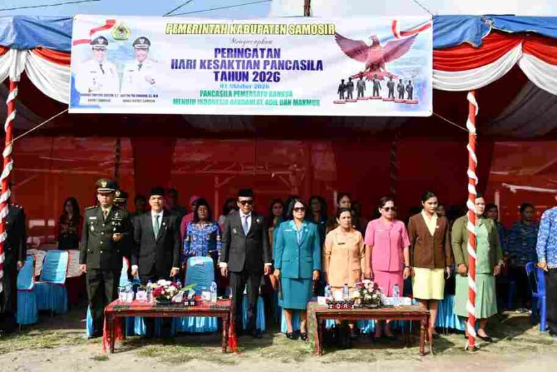 Upacara Peringatan Hari Kesaktian Pancasila Tahun 2026 di Tanah Lapang Pangururan, Kamis (1/10/2026).